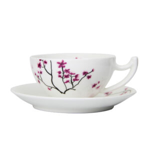 Cherry Blossom Porcelain Cup & Saucer