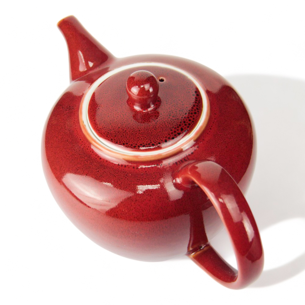 Porcelain BTQ Enus Teapot 1.2L, Red - Image 2