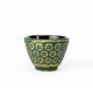 Cast Iron Cup 50ml (flower), Green