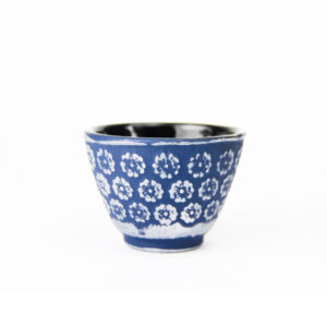 Cast Iron Cup 50ml (flower), Blue