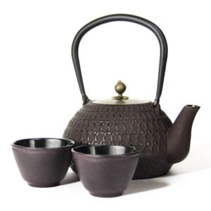 Cast Iron Teapot (Red-Brown) w/ 2 cups 1.4L