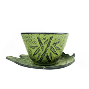 Cup & Leaf Saucer set 0.1L (green)