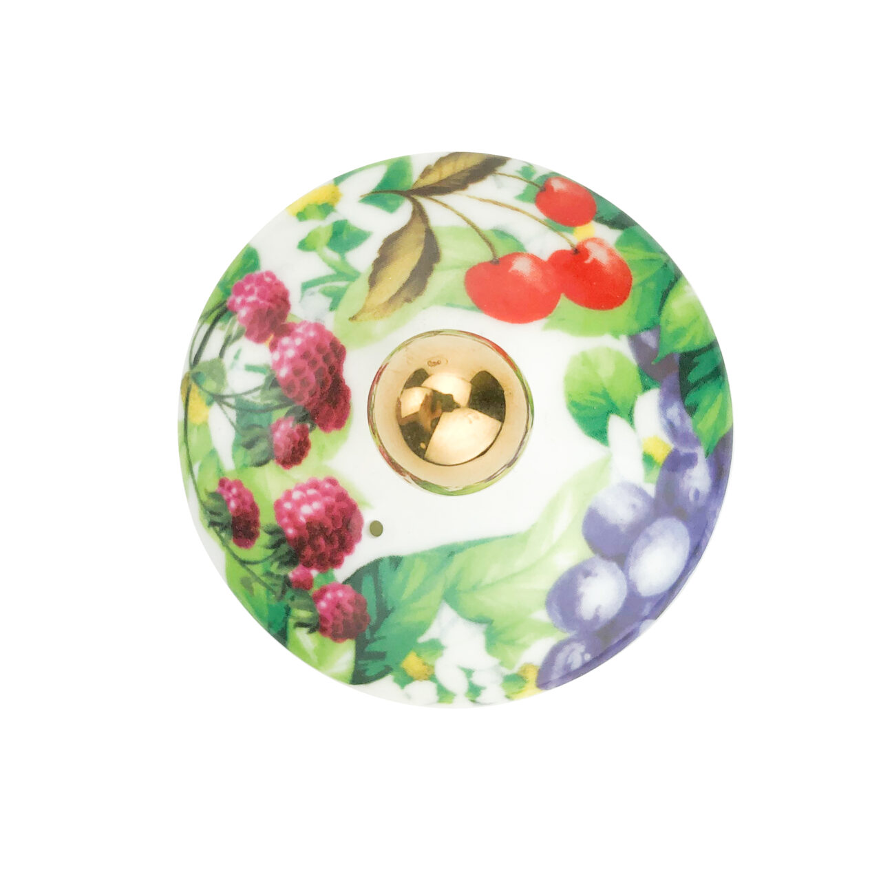 Fruits Teapot W/Gold Rim - Image 2