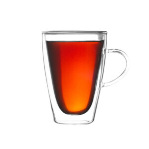 Glass Double-Wall Tall Cup With Handle 375ml