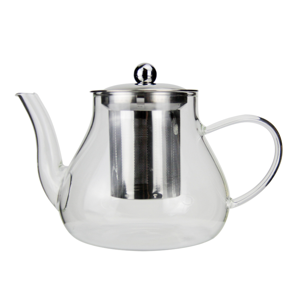 Glass TPot s/s filter Round, 800ml