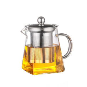 Glass TPot s/s filter Square, 750ml