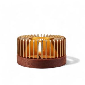 Metal Tea Warmer with Insulated Base, Brown