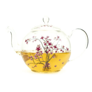 Teapot Cherry Blossom Glass 1.2L