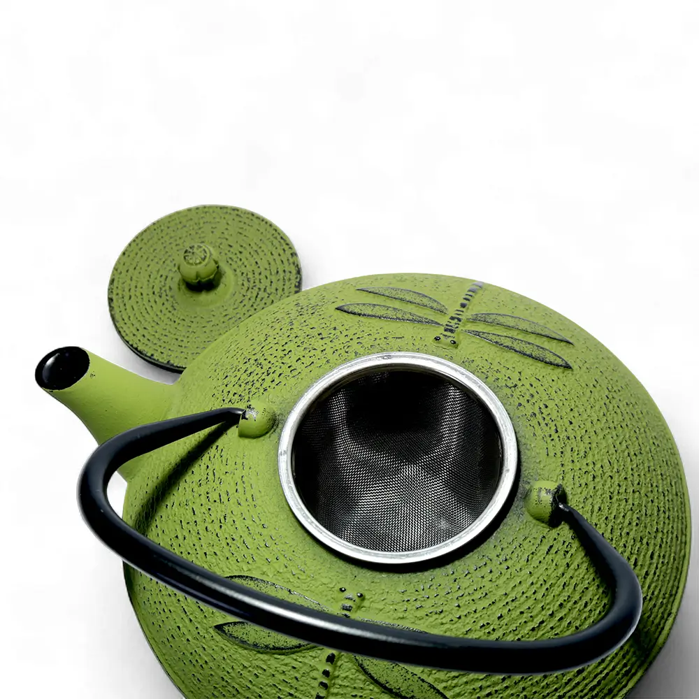 Cast Iron Teapot (green dragonfly) 1.1L - Image 2