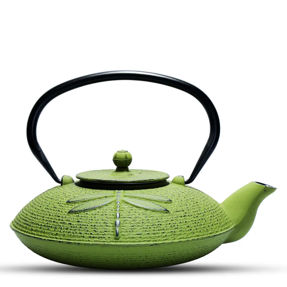 Cast Iron Teapot (green dragonfly) 1.1L