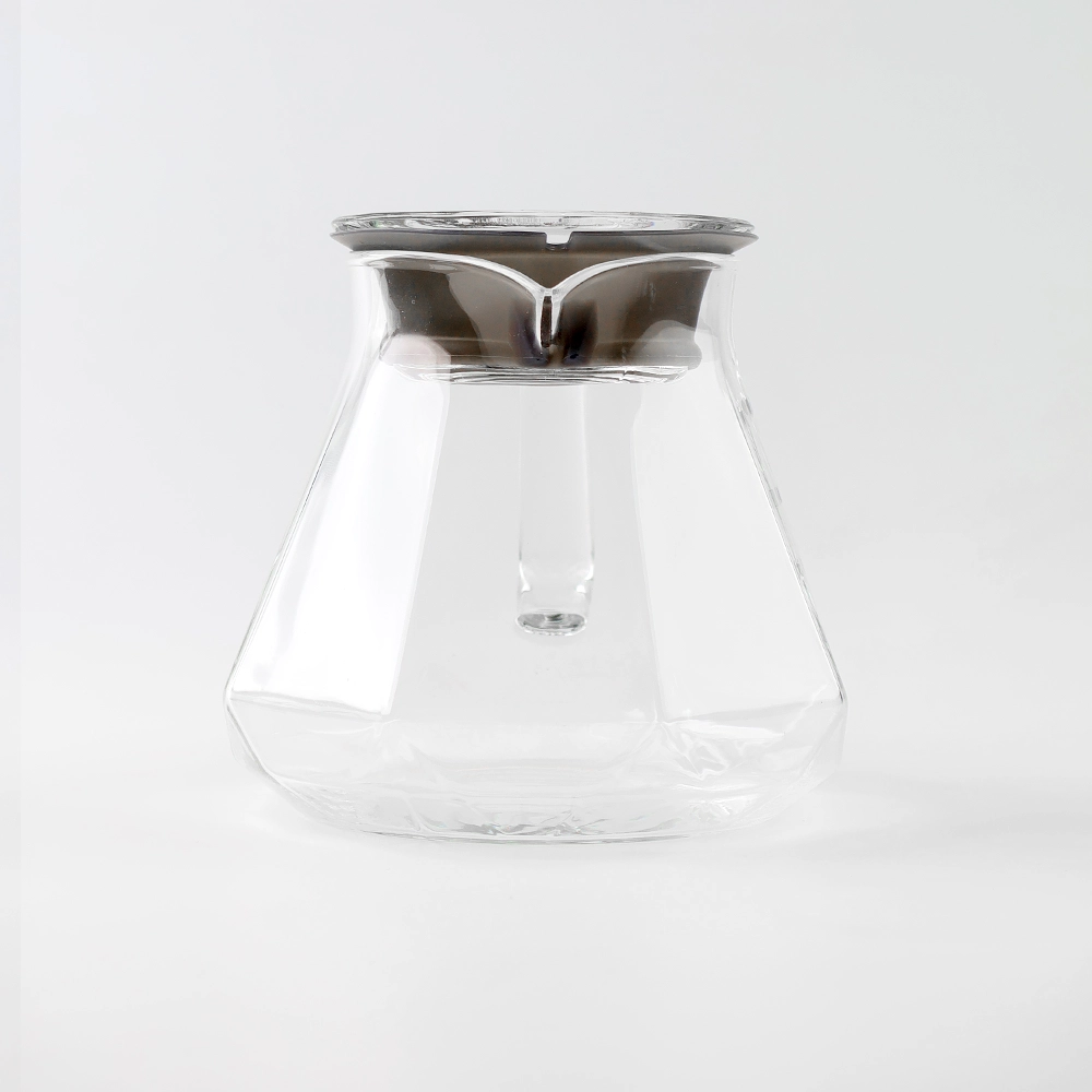 Glass Coffee Server Diamond Shaped Clear, 600ml - Image 4