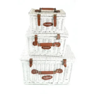 Braided Wooden Basket Full Set