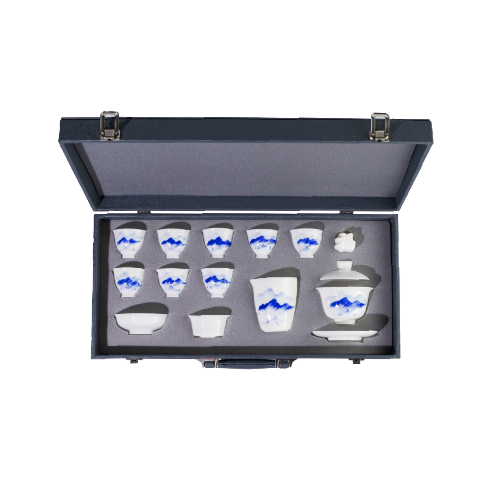 Porcelain Gongfu Tea Gift Set (12pcs) - Image 3